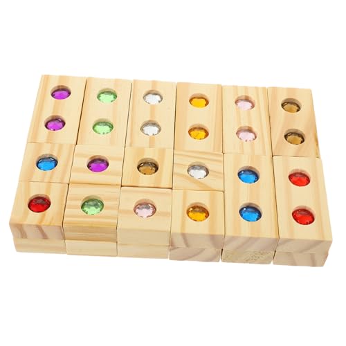 Supvox 1 Satz Kreatives Holzspielzeug mit Edelstein Inlays Bauklötze für Teile von Kreativität und Feinmotorik für Vorschulkinder und Sensorische Spiele Supvox 1 Satz Kreatives Holzspielzeug mit Edelstein Inlays Bauklötze für Teile von Kreativität und Feinmotorik für Vorschulkinder und Sensorische Spiele von Supvox
