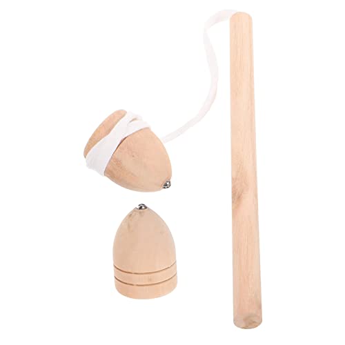 Supvox 1 Satz Kreiselspielzeug aus Holz Spinnenspielzeug Gyro Spitze Kleiner Holzkreisel Rotierende Kreiselspielzeuge traditionelles Kreiselspielzeug Spinning Top Toy hölzern von Supvox