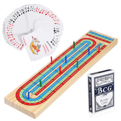 Supvox 1 Satz Kribech -Kartenspielbrett Cribbage Board mit Karten Tragbares Cribbage -Spiel Party Cribbage Board Schachbrett wiederverwendbares Krippenbrett Tischspiel Holzspiele hölzern Supvox 1 Satz Kribech -Kartenspielbrett Cribbage Board mit Karten Tragbares Cribbage -Spiel Party Cribbage Board Schachbrett wiederverwendbares Krippenbrett Tischspiel Holzspiele hölzern von Supvox