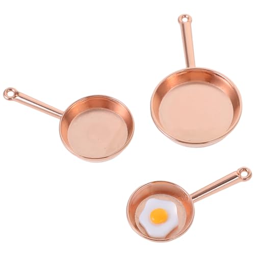 Supvox 1 Satz Küchenutensilien Für Mädchen Mini-küchengeschirr Kleines Omelett Braten Miniatur-pfanne Zubehör Puppenhaus Kleines Bratpfannenspielzeug Miniaturen Winzig Erste Eisen von Supvox