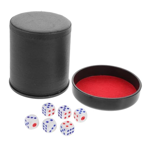 Supvox Leiser Würfelbecher Satz mit Sockel Geräuschreduzierender PU Leder Würfelbecher für Partyspiele Familienfeiern und Ktv Würfel Supvox Leiser Würfelbecher Satz mit Sockel Geräuschreduzierender PU Leder Würfelbecher für Partyspiele Familienfeiern und Ktv Würfel von Supvox