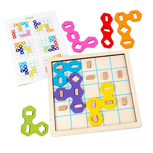Supvox 1 Satz Lernen Puzzle rätselbuch knobeleien für kinderpuzzle adventsgeschenke Puzzles aus Holz passendes Puzzle Holzspielzeug hölzern Colorful von Supvox