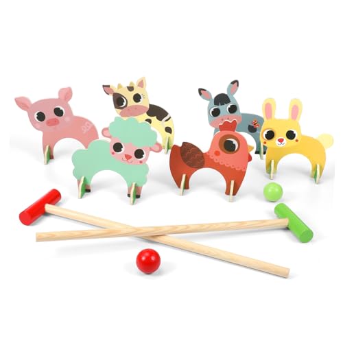Supvox 1 Satz Lustiges Tierkrocket Animal Croquet Kit Ball Krocketspielzeug mit Tiermotiven Krocketspiel aus Holz Indoor-Krocketspiel Kick-Crocket-Spiel Krocket-Spiel hölzern Supvox 1 Satz Lustiges Tierkrocket Animal Croquet Kit Ball Krocketspielzeug mit Tiermotiven Krocketspiel aus Holz Indoor-Krocketspiel Kick-Crocket-Spiel Krocket-Spiel hölzern von Supvox