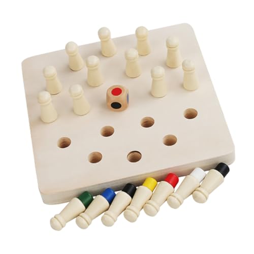 Supvox 1 Satz Memory-Schach- Erinnerung kinderspielzeug Schachbrett Memory-passendes Schachspielzeug aus Holz Schach passendes Gedächtnisschach hölzern von Supvox