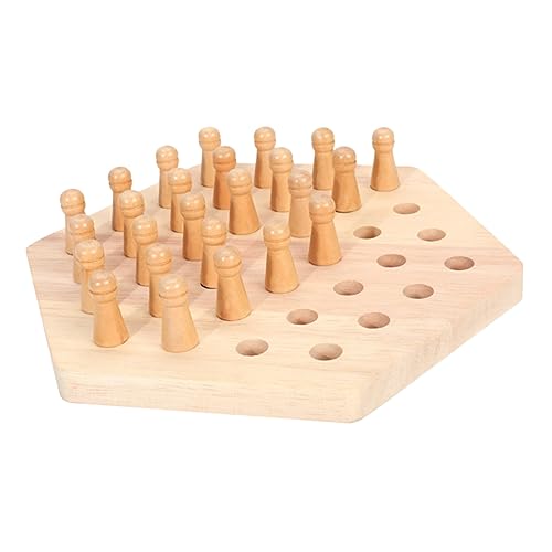 Supvox 1 Satz Memory-Schach- spielzeuge Lernspielzeug Denkweise Training Memory-Matching-Brettspiel Memory-Matching-Spiel Memory-Schach-Brettspiel Kinderspiel hölzern von Supvox