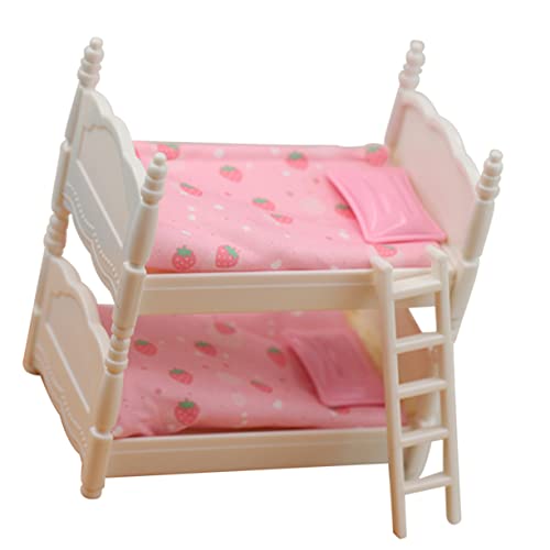 Supvox 1 Satz Mini Bunk Bed für Puppenhaus Doppelbett Etagenbett Möbelmodell für Kreative Schlafzimmer Szenen für Jahren von Supvox