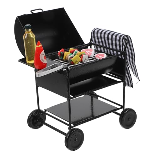 Supvox 1 Satz Mini-Grill kreativ Dollhouse playmobile Puppenhausgrill mini grillzange Kreatives Mini- -Küchenstütze Küche, die Requisite spielt Mini Möbel Legierung von Supvox