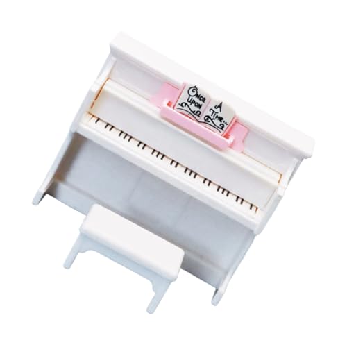 Supvox 1 Satz Mini-Klavier-Ornament Piano-Modell Klavier Mini Möbel Miniaturklavierspielzeug Winziges Klavier Kleine Klaviertastatur Kreative Mini-Dekoration Musik Plastik Weiß von Supvox