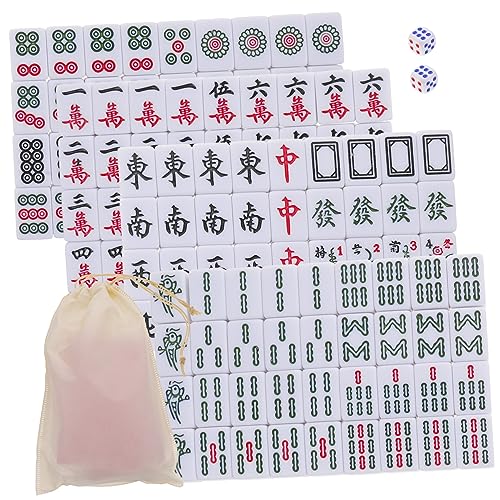 Supvox 1 Satz Mini Mahjong Set Tragbares Kompaktes Mahjong Spielset für Reisen Freizeit und Zuhause mit Hochwertiger Verarbeitung und Design für Partys und Outdoor Aktivitäten Supvox 1 Satz Mini Mahjong Set Tragbares Kompaktes Mahjong Spielset für Reisen Freizeit und Zuhause mit Hochwertiger Verarbeitung und Design für Partys und Outdoor Aktivitäten von Supvox