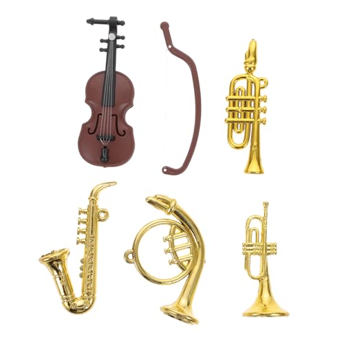 Supvox 1 Satz Mini-Musikinstrument Musical Violine Miniatur Trompete Geigenverzierung Saxophon-Ornament Dekorative Instrumentendekoration Dekoratives Mini-geigenmodell Plastik Supvox 1 Satz Mini-Musikinstrument Musical Violine Miniatur Trompete Geigenverzierung Saxophon-Ornament Dekorative Instrumentendekoration Dekoratives Mini-geigenmodell Plastik von Supvox