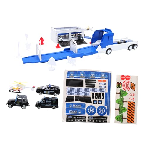 Supvox 1 Satz Mini -Polizeiautospielzeug kinderauto Modell Automodell Nachahmung Auto Kinderautomodell Autospielzeug für kreatives Autospielzeug Plastik Blau von Supvox