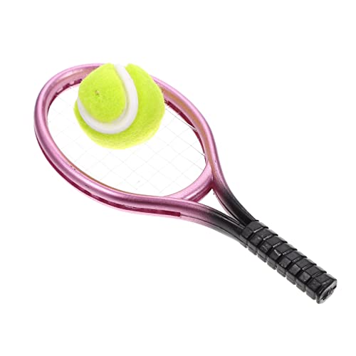 Supvox 1 Satz Mini Tennis Racket und Ball Dekorationszubehör für Mini Häuser Realistische Modelle für Kreative Szenen als für DIY Enthusiasten Supvox 1 Satz Mini Tennis Racket und Ball Dekorationszubehör für Mini Häuser Realistische Modelle für Kreative Szenen als für DIY Enthusiasten von Supvox