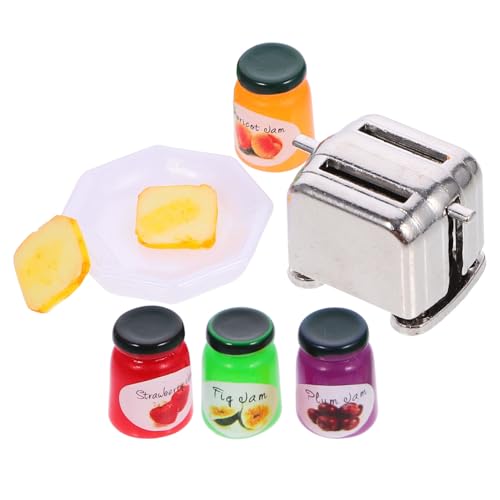 Supvox 1 Satz Mini-Toaster für kinderspielzeug mini backöfen backofen mini küchen Accessoires Mini-Faux-Brot-Modell Miniatur-Ornamente Puppenhausmöbel Requisite Harz von Supvox