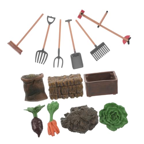 Supvox Miniatur-landwirtschaftswerkzeuge Set Garten-landwirtschaftstools Spielzeug Landwirtschaftszubehör Für Desktop-sandtischdekoration Kuchen-Topper-Deckel von Supvox