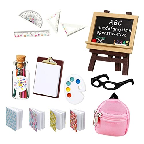 Supvox 1 Satz Miniatur Lernspielzeug Set aus Niedlichen Miniaturbüchern und Bleistiften für Puppenhaus Schulbedarf Deko für Mini Häuser Sammler Supvox 1 Satz Miniatur Lernspielzeug Set aus Niedlichen Miniaturbüchern und Bleistiften für Puppenhaus Schulbedarf Deko für Mini Häuser Sammler von Supvox