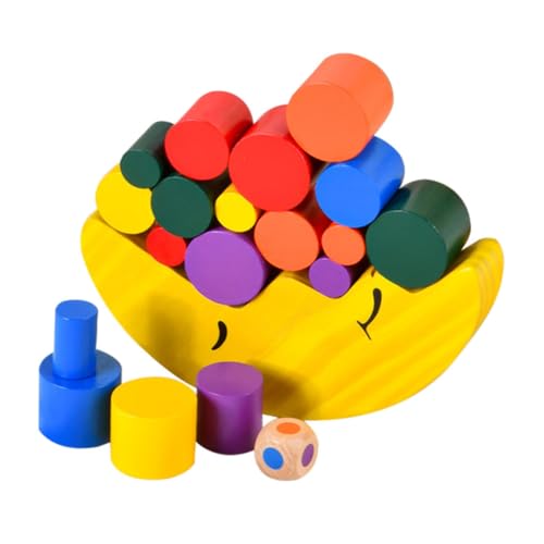 Supvox 1 Satz Mondblöcke aus Holz Balance-Block- für Interessante Bausteine Balance- aufbauen Mondbausteine Kindergeschenk hölzern Zufällige Farbe von Supvox