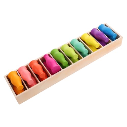 Supvox 1 Satz Montessori Farbmatching aus Holz für Kleinkinder Sensory Lernspielzeug für Hand Auge Koordination und Gedächtnistraining Lernspiel für Zuhause und Schule von Supvox