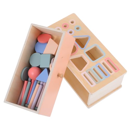 Supvox 1 Satz Montessori Sortierbox aus Holz Lernspielzeug für Kleinkinder Jahre Farben Formen und Feinmotorik Sicheres und Interaktives Bildungsspielzeug für Frühes Lernen von Supvox