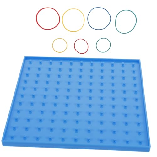 Supvox 1 Satz Nagelbrettunterrichtshilfen Pädagogisches für Klassenzimmer Geoboard Stammlernspielzeug mathematisches Lernspielzeug Gummiband von Supvox