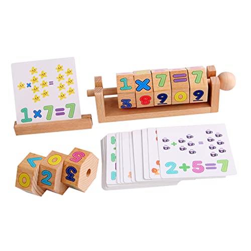 Supvox 1 Satz Numerisches Puzzlewürfel Lernspielzeug aus Holz für Fördert Kreativität und Formenverständnis zur Stärkung der Kognitiven Fähigkeiten und des Gedächtnisses von Supvox