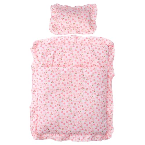 Supvox 1 Satz Puppen-erdbeer-Schlafsack Puppen Erdbeermatratze -Accessoire Doll Erdbeerschlafsack Puppenhausbettwäsche Kissen Für Puppen Puppensack Puppenhausdecke Puppendecke Stoff von Supvox