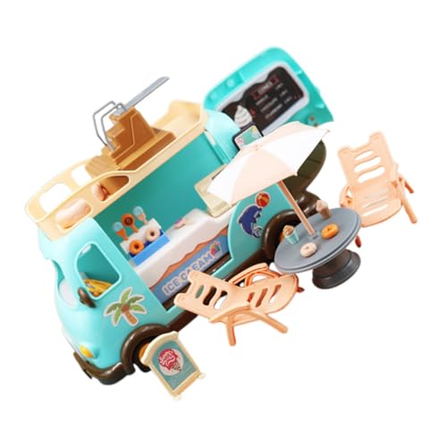 Supvox 1 Satz Puppenhaus Eisdielenwagen Set mit Klappstuhl und Realistischen Lebensmittelliebhaber Zubehör für Rollenspiel und Heimdekoration Supvox 1 Satz Puppenhaus Eisdielenwagen Set mit Klappstuhl und Realistischen Lebensmittelliebhaber Zubehör für Rollenspiel und Heimdekoration von Supvox