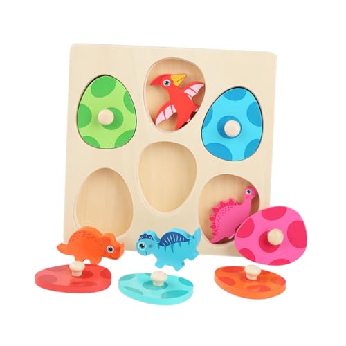 Supvox 1 Satz Puzzle Holzspielzeug rätselbuch rätsel für Toys Kinderrätsel Dinosaurier pädagogisches kognitives hölzern von Supvox