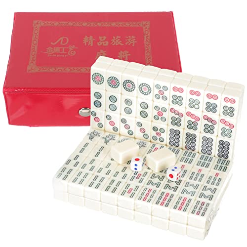 Supvox 1 Satz Reise Mahjong Set Tragbares Mini Mahjong Kit aus Chinesisches Spiel für Partys Freizeit und Unterwegs und Langlebig Supvox 1 Satz Reise Mahjong Set Tragbares Mini Mahjong Kit aus Chinesisches Spiel für Partys Freizeit und Unterwegs und Langlebig von Supvox