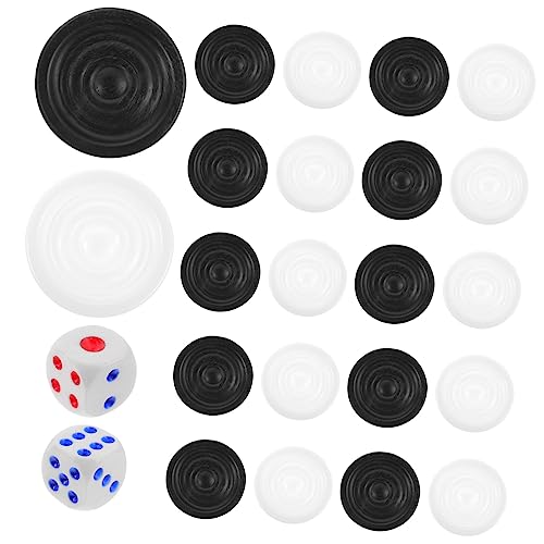Supvox 1 Satz Robuste Plastik Schach und Damefiguren Ersatzteile für Brettspiele Tragbar Langlebig Rundes Design für Schach und Dame von Supvox
