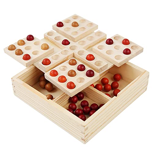Supvox 1 Satz Rotierende Goji -Spielzeuge Lernspielzeug für Planke pädagogisches Schach Schachspiel intellektuelles Schachbrett Multifunktionsspiel Schach Holz von Supvox