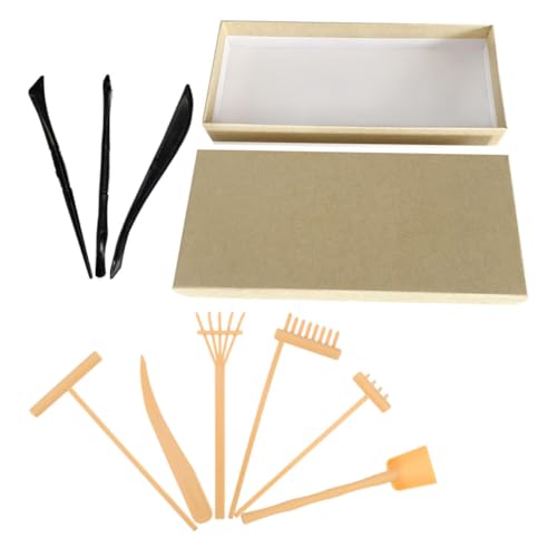 Supvox 1 Satz Sandrechen sandspielzeug Set Zen Garten Set Sand Malset Sand Garten Zubehör Entspannungs Deko Sandkunst-Set Sandwerkzeuge Kleiner Rechen Zen-Gartenrechen Mini-Rechen Plastik von Supvox