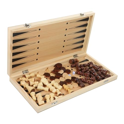 Supvox 1 Satz Schachspiel Schach Anfänger Prüfer Tragbar Schachbrett Backgammon Bildungsspielzeug Multifunktionale Dame Schachspielbrett Schach Aus Holz Faltschach Hölzern Supvox 1 Satz Schachspiel Schach Anfänger Prüfer Tragbar Schachbrett Backgammon Bildungsspielzeug Multifunktionale Dame Schachspielbrett Schach Aus Holz Faltschach Hölzern von Supvox