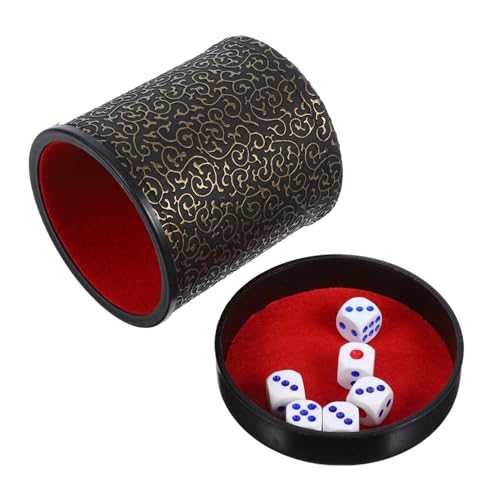 Supvox 1 Satz Schallgedämpfter Würfelbecher Party Kind Bunt Würfel Shaker Halter Bar Würfelbecher Halter Für Spielwürfel Praktischer Würfelbecher Bar Requisiten Abs Black von Supvox