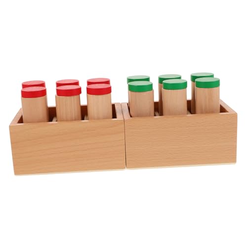 Supvox 1 Satz Schallsempfindungszylinder Sinnesröhre Montessori-zylinderblöcke Montessori-Materialien Regenmacher- Sensorischer Blasenschlauch Sensorisches Holz von Supvox