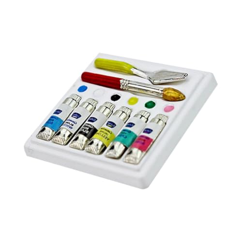 Supvox 1 Satz Simulation Aquarell Aquarell-Modelle Mini- -aquarell-Ornamente Mini- -dekore Minihaus Schmückt Kreative Mini-hausdekore Mini-House-szenendekore Colorful Harz von Supvox