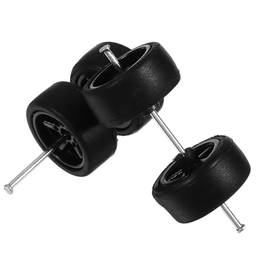 Supvox 1 Satz Simulationsauto -Modell -Rad -reifenzubehör Spielzeugauto Rad Kognitives Modell Spielzeugrad Rc-car-Rad Auto-Rad- Rc-autoräder Black Gummi von Supvox