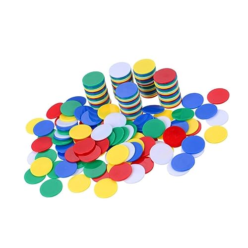 Supvox 1 Satz Spiel Zählen Münzen Chips Brettspiel Tokens Spiel Token Disc Kunststoff 200 Stück von Supvox