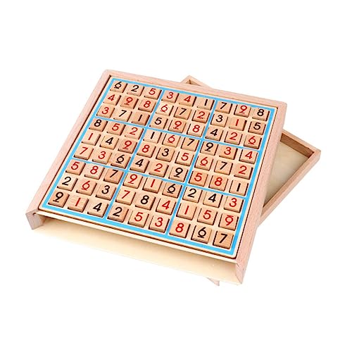 Supvox 1 Satz Sudoku Holzspielzeug Pädagogisches Felder Spielbrett für Frühe Bildung Lernspielzeug für Fördert Logisches und Problemlösungsfähigkeiten von Supvox