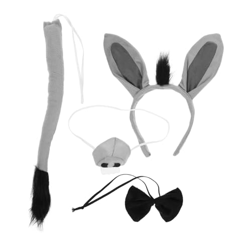 Supvox 1 Satz Tierkostüm mit Ohren Stirnband Nase und Fliege für Halloween Karneval und Kindergeburtstage Lustige Verkleidung für Altersgruppen von Supvox