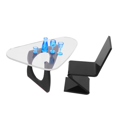 Supvox 1 Satz Tisch- Und Stuhlmodell Miniatur Drinnen Winzig Mini-haustisch Mini-Schreibtisch Mini-Tisch Mini-beistelltische Zum Basteln Puppenhausmöbel Acryl Black Supvox 1 Satz Tisch- Und Stuhlmodell Miniatur Drinnen Winzig Mini-haustisch Mini-Schreibtisch Mini-Tisch Mini-beistelltische Zum Basteln Puppenhausmöbel Acryl Black von Supvox