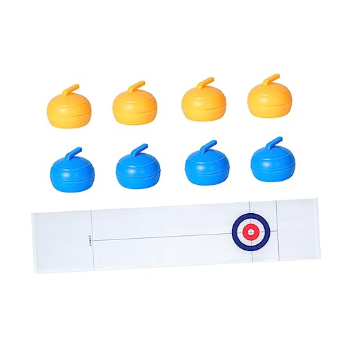 Supvox 1 Satz Tischcurling Spielset für Kompaktes Familienspiel für Partys und Reisen für Eltern Junge Mädchen Interaktionen Fördert und Spaß Perfektes für Unterwegs von Supvox