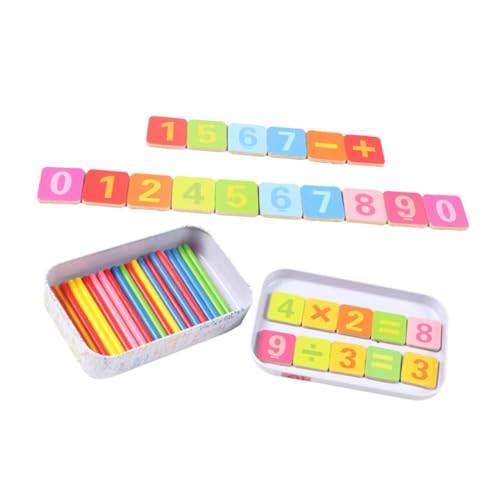 Supvox 1 Satz Tool zum Lehrstock -Stick Stangen zählen zählen Stöcke Mathe-Erleuchtungsspielzeug Rechenstäbe aus Holz hölzern Colorful von Supvox