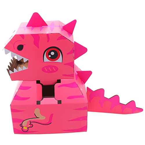 Supvox Wearable DIY Dinosaurier Spielzeug Aus Pappe Kreatives Tragbares Bastelset Für Junge Mädchen Für Rollenspiele Und Cosplay Fördert Hand-Augen-koordination Und Farbverständnis von Supvox