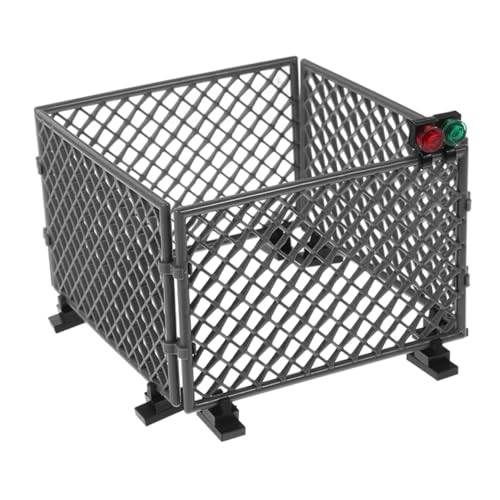 Supvox 1 Satz Zubehör für Schutznetz-Bausteine klein Bausätze Szene Miniaturzaun bauklötze mini Zaun Zaun kunststoffzaun Miniatur-Bauernhofzaun Mikro Abs Grey von Supvox