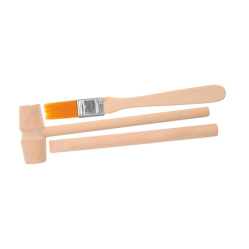Supvox 1 Satz archäologische Werkzeuge Forscher Entdeckung Kinderhämmer Hammer Holzmeißel Outdoor Graben Edelstein-Ausgrabungsset hölzern Beige von Supvox