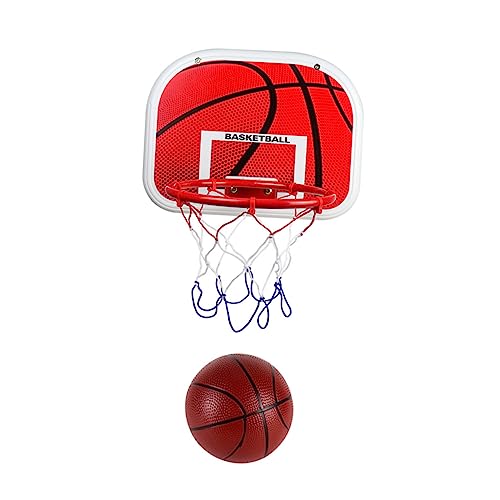 Supvox 1 Satz hängender Basketballkorb Jungs montiert Junge Basketballständer Indoor-Basketball-Kit Basketballspielzeug Kinderbasketball Basketball-Kits Boy Room Decor Metall rot von Supvox