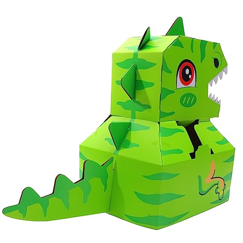 Supvox 1 Satz tragbarer Karton bastelset basteln für Kleidung rätselpuzzel tragbare DIY- -Dinosaurier tragbares DIY- für Papier Green von Supvox
