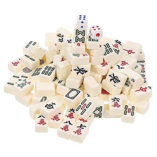 Supvox 1 Satz tragbares Mahjong Mini faltbar Mahjong-Spiel Party Reisen Bunt von Supvox