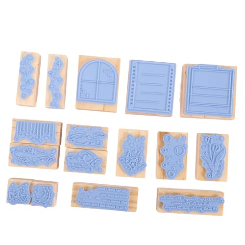 Supvox 1 Schachtel Romantisches Holzstempel DIY Scrapbooking mit Sakura Motiv Langlebige Holzstempel für Tagebuch Karten Geschenkdekoration Kreative Bastelstempel von Supvox