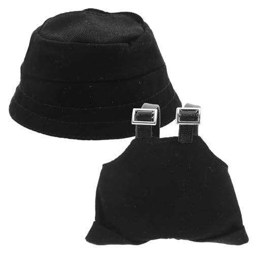 Supvox 1 Set 17 cm Puppenoutfit mit Fischerhut und Overall, Miniaturkostümzubehör, DIY, austauschbare kleine Hüte, zum Anziehen der Puppe Supvox 1 Set 17 cm Puppenoutfit mit Fischerhut und Overall, Miniaturkostümzubehör, DIY, austauschbare kleine Hüte, zum Anziehen der Puppe von Supvox